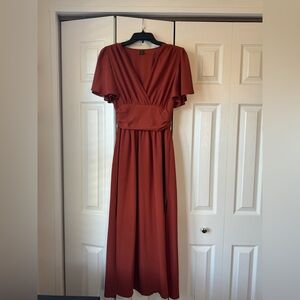 SHEIN Burnt Orange Maxi Dress